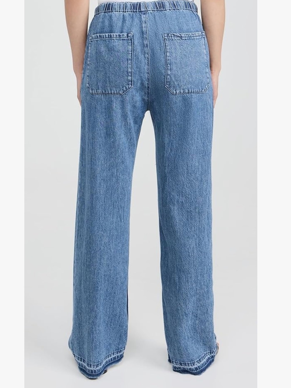 rag & bone Blue Wide-Leg Drawstring Jeans - Picture 2 of 3
